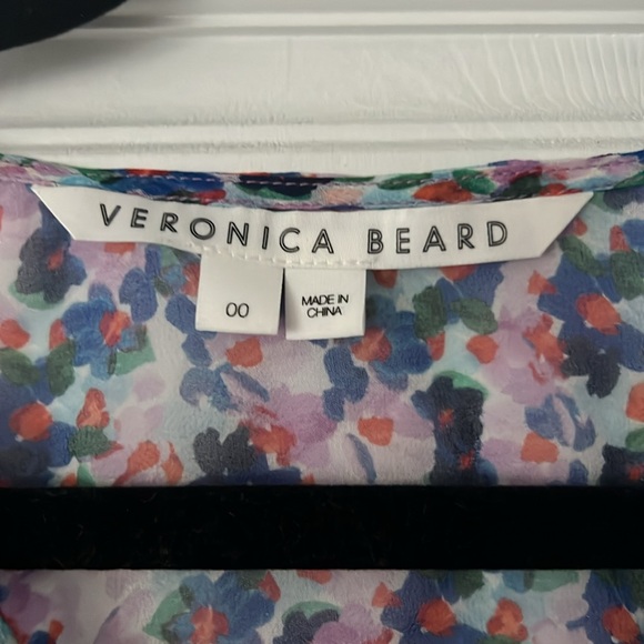 VERONICA BEARD Cayson Floral Fit and Flare Mini Spring dress size 00 100% silk - Picture 6 of 14